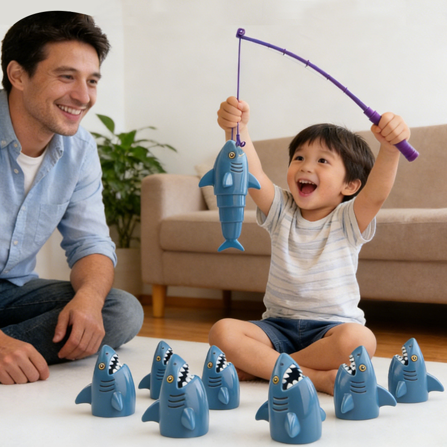 Board Game Harvest - フィッシングマスター親子インタラクティブシャークボードゲームおもちゃ、子供向け教育卓上ゲーム、赤ちゃんの誕生日プレゼント