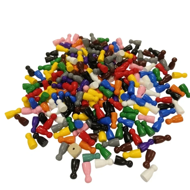 Board Game Catan - 100 個のカラフルな木製チェスマーカー 24x12mm ボードゲームトークンマーキングピース戦略ゲーム用