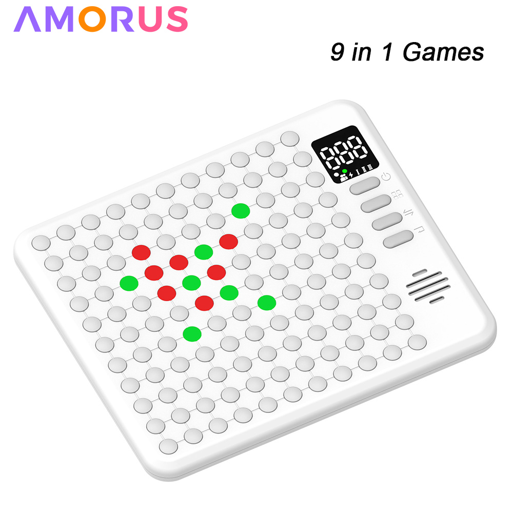 Board Game Harvest - 9 in 1多機能スマートボードゲーム電子チェスバックギャモン、囲碁、三目並べ、もぐらたたき、子供と家族向け卓上ゲーム