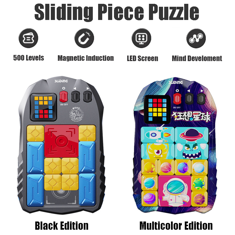 Board Game Question - 超huarong-スライドピースの置物,500レベルのプラットフォーム,すべての年齢の学習,子供のためのスマートセンサーゲーム