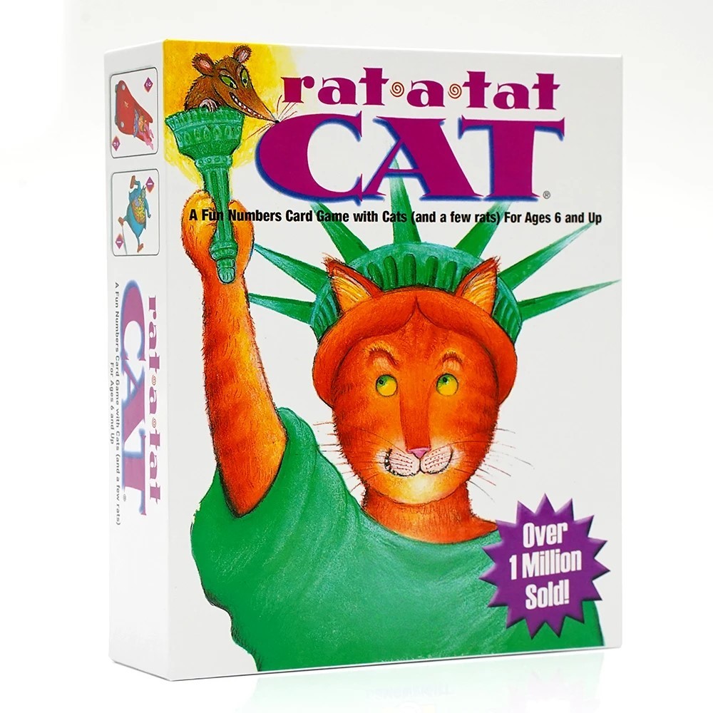 Board Game For 2 Players - ラット・ア・タット・キャット 楽しい数字カードゲーム 猫と少数のラットが登場 対象年齢6歳以上 ﻿ 2～6人でプレイできる夜間ファミリーボードゲーム