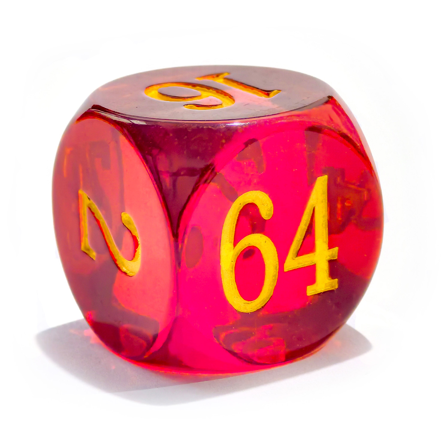 Board Game Harvest - Backgammonダブルキューブダイス、大きな半透明番号のサイコロ、各種透明色、30mm、1、3、16