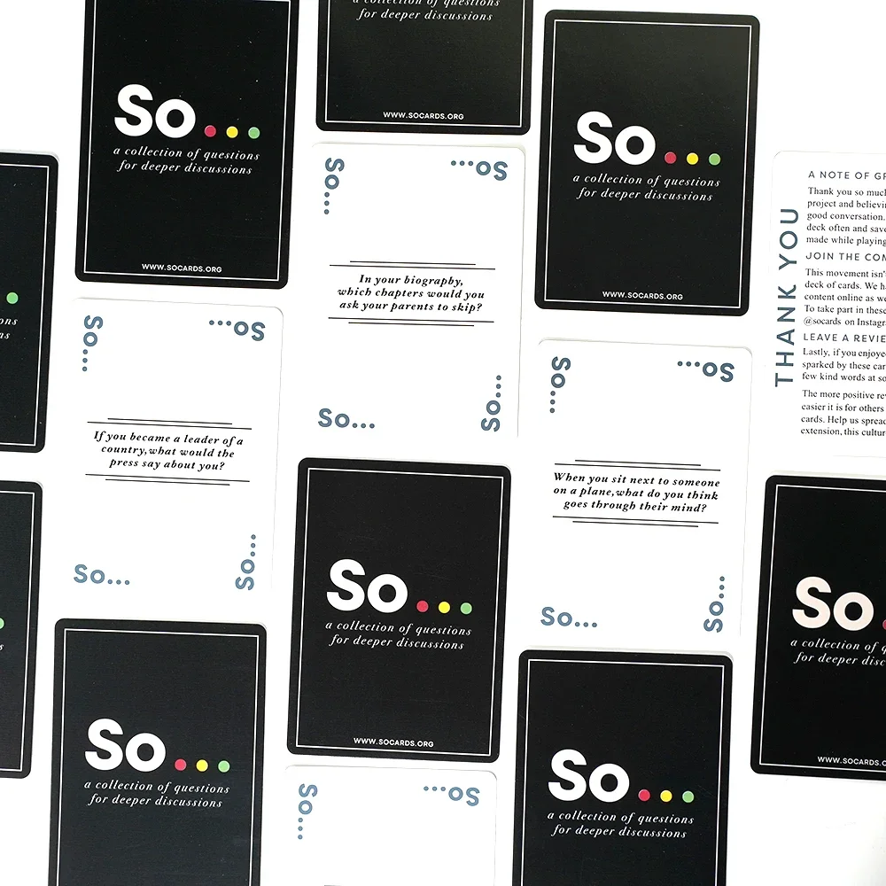 高品質な会話のきっかけをつくるカードゲーム、特別な質問カード - Board Game Question のレビューと価格