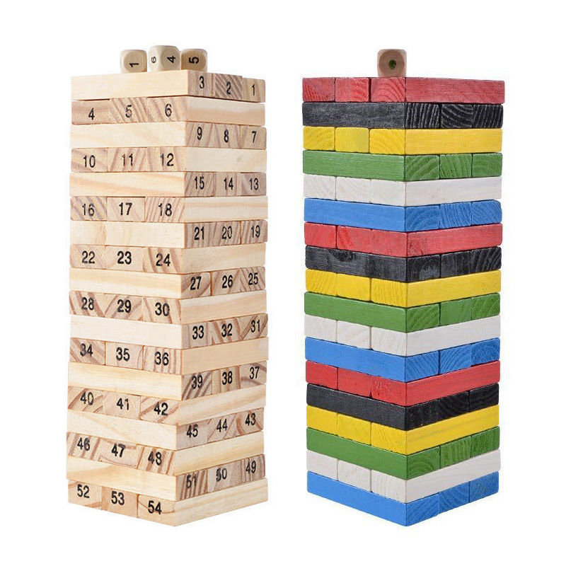 木製スタッキングタワーゲーム インタラクティブボードゲーム  - Board Game Ludo のレビューと価格