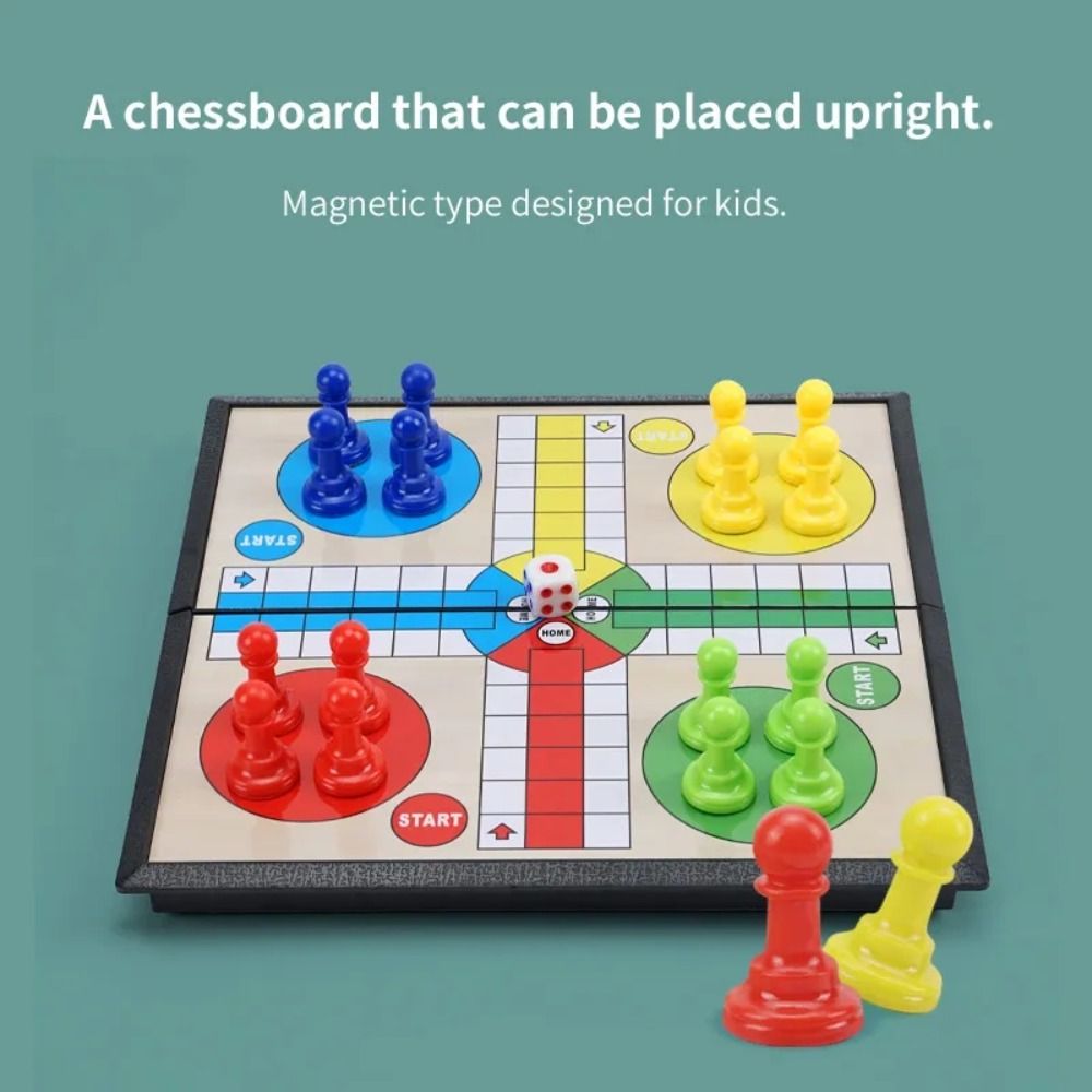 磁気ルドーボードゲーム 折りたたみチェス盤 思考トレーニング - Board Game Ludo のレビューと価格