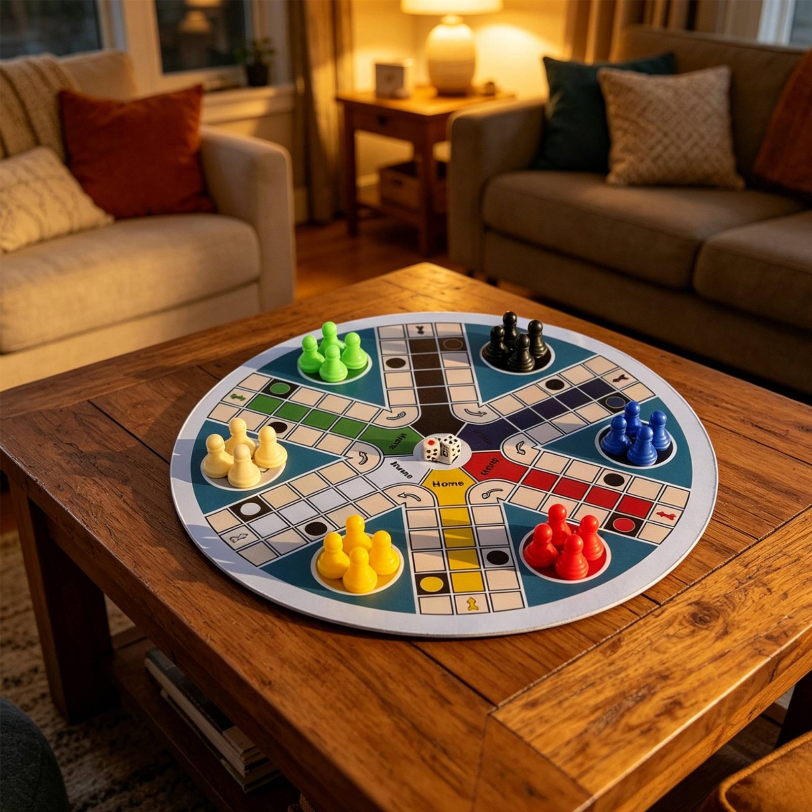 ルードゲームセット 6人用 ラウンドフライングチェスボードゲ - Board Game Ludo のレビューと価格