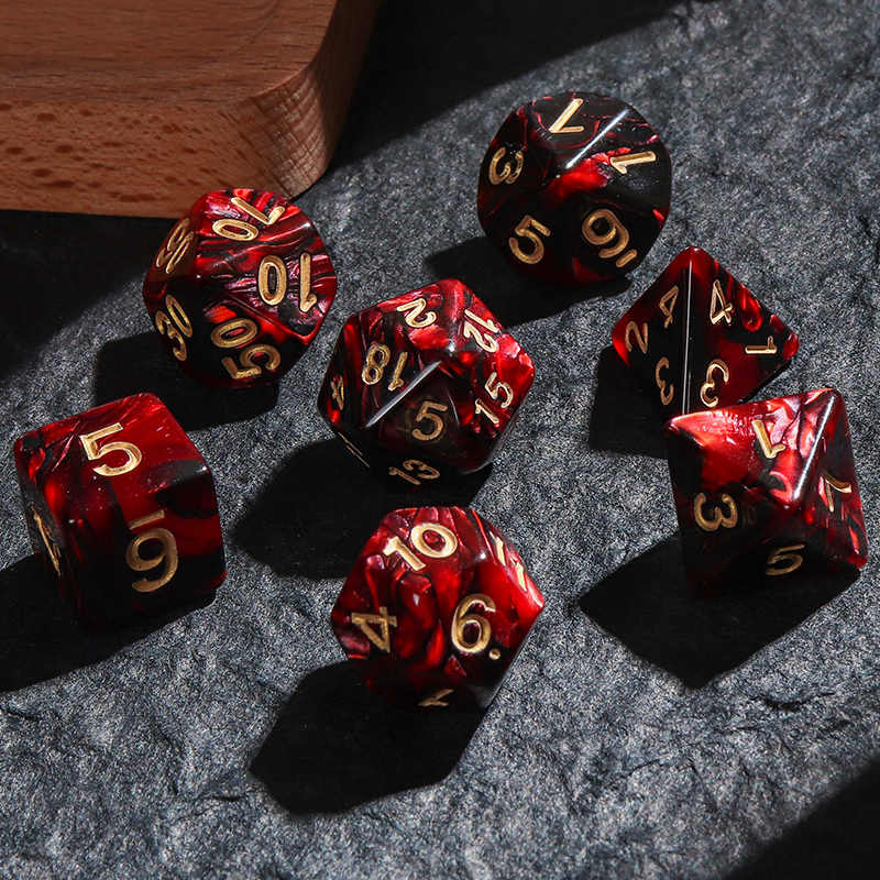 多面体サイコロダブルカラー赤黒 DND RPG TRPG ゲ - Board Game Ludo のレビューと価格