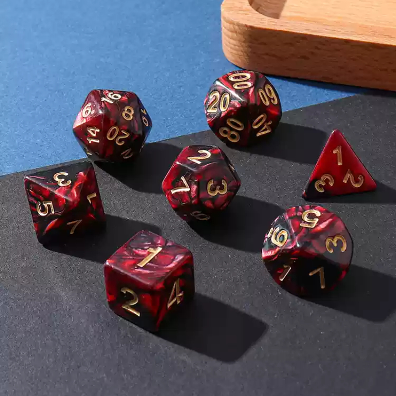 多面体サイコロダブルカラー赤黒 DND RPG TRPG ゲ - Board Game Ludo のレビューと価格