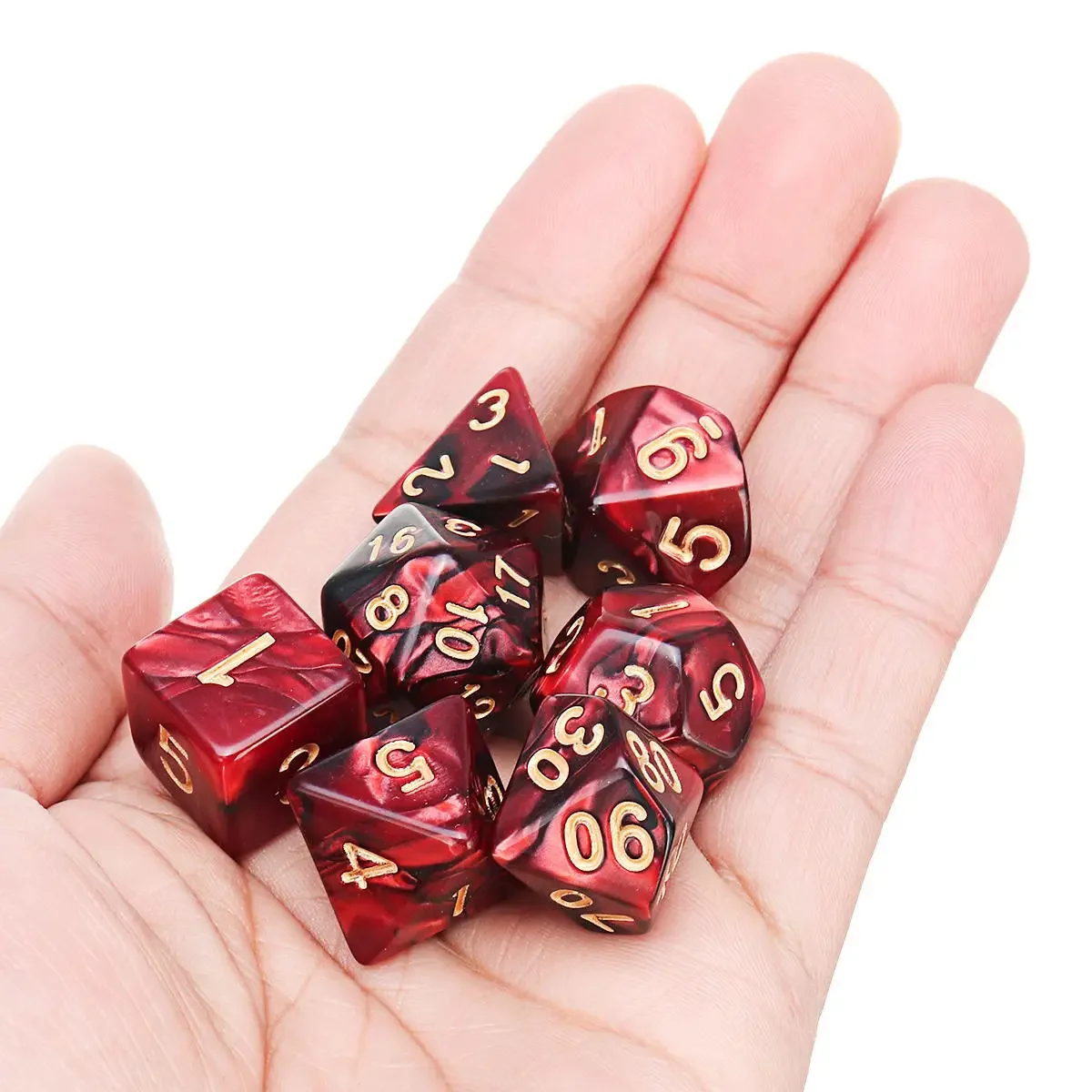 多面体サイコロダブルカラー赤黒 DND RPG TRPG ゲ - Board Game Ludo のレビューと価格