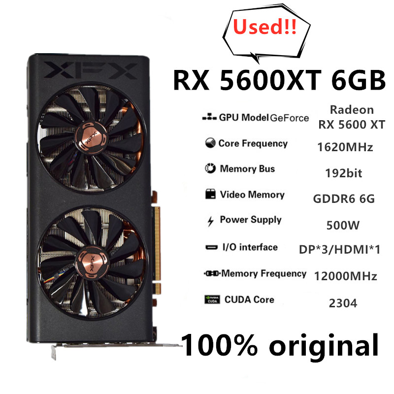 Xfx-オリジナルのrx5600xtグラフィックカード,6g - Board Game Vr のレビューと価格