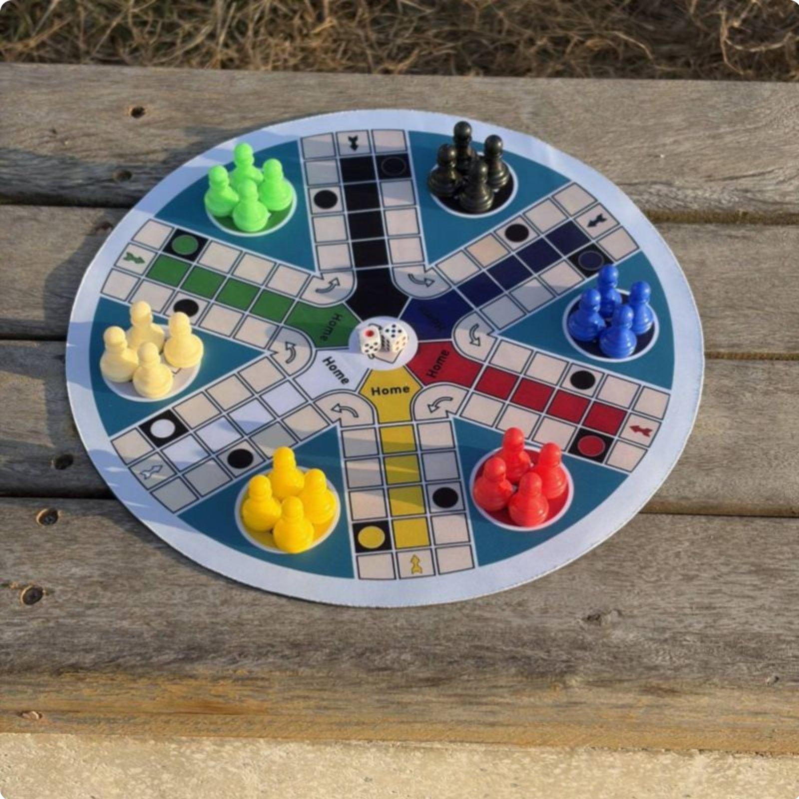 チェスゲーム 折りたたみ式 6人用 ルードプレイマット ミニ - Board Game Ludo のレビューと価格