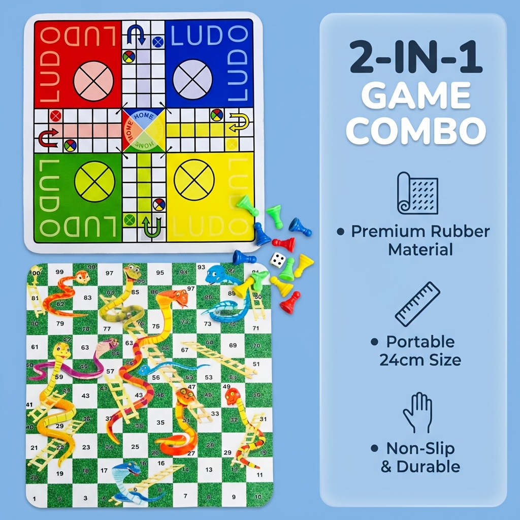 2 in 1 ルードとスネークアンドラダーボードゲームセット - Board Game Ludo のレビューと価格