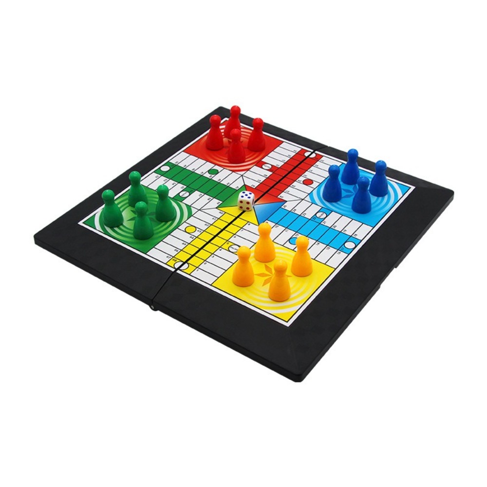 クラシック折りたたみ式ルードゲームセット親子インタラクション - Board Game Ludo のレビューと価格