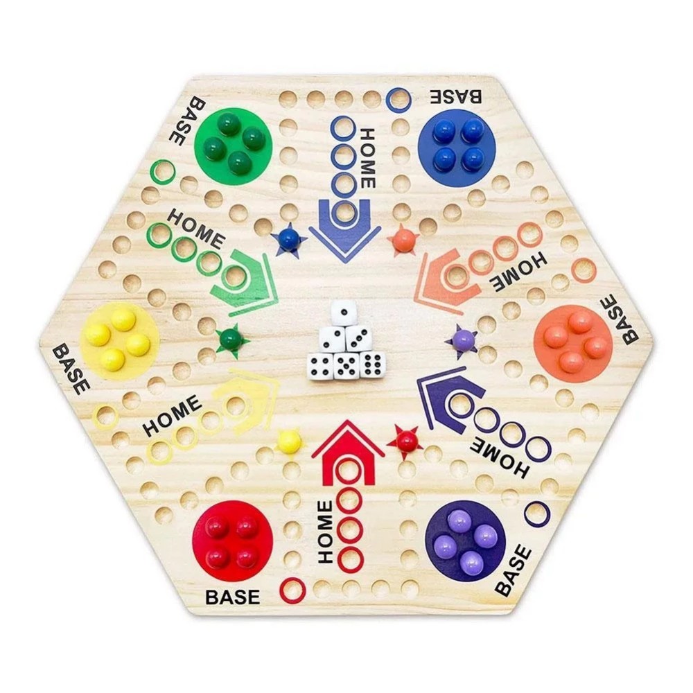 大理石ゲームボードゲーム両面塗装木製ファストトラックボードゲ - Board Game Ludo のレビューと価格