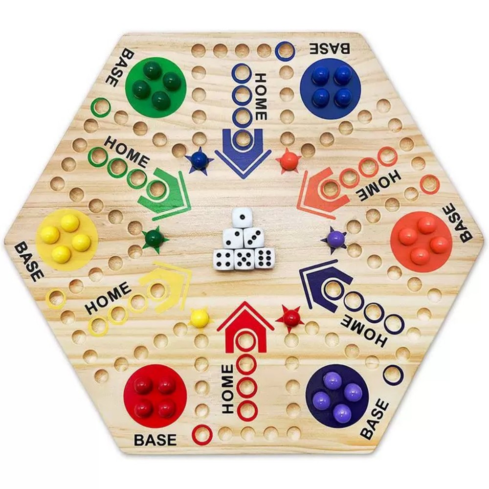 大理石ゲームボードゲーム両面塗装木製ファストトラックボードゲ - Board Game Ludo のレビューと価格
