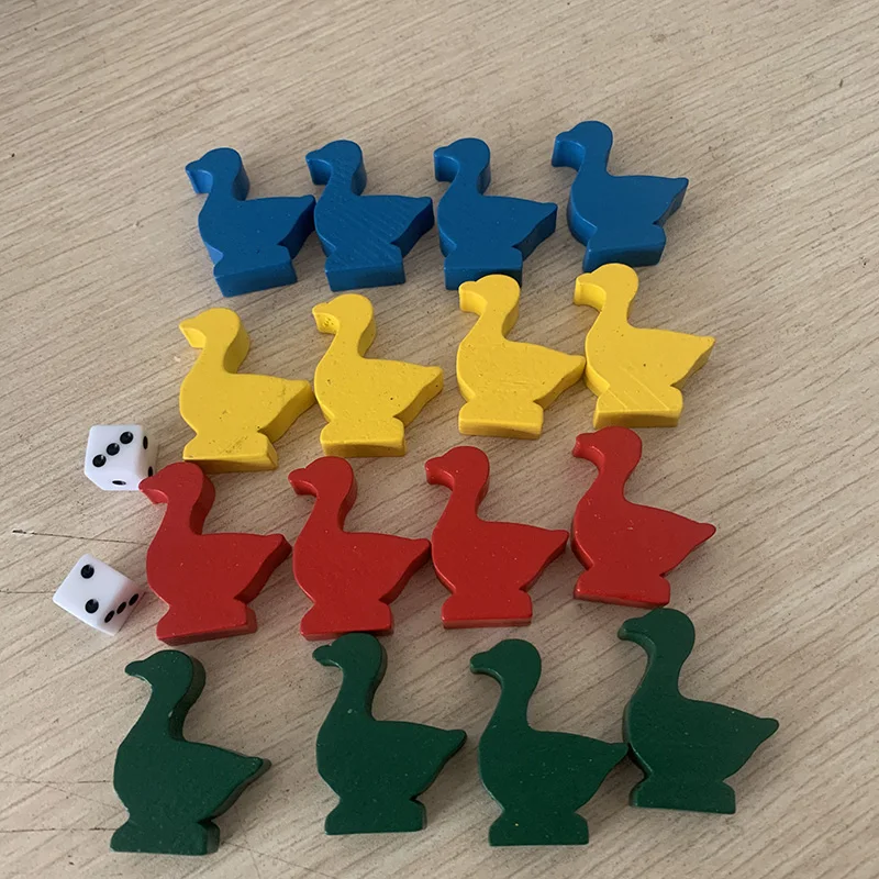 16 ピース/セットガチョウの形をした木製チェスゲームアクセ - Board Game Catan のレビューと価格