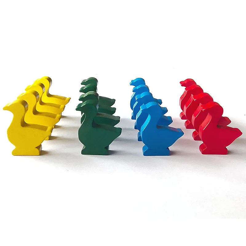 16 ピース/セットガチョウの形をした木製チェスゲームアクセ - Board Game Catan のレビューと価格